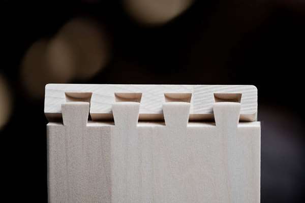 Custom furniture manufacturers in US - Canal Dover Contraxx Dovetail Joint
